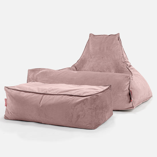 Lounger Beanbag - Velvet Rose Pink 02