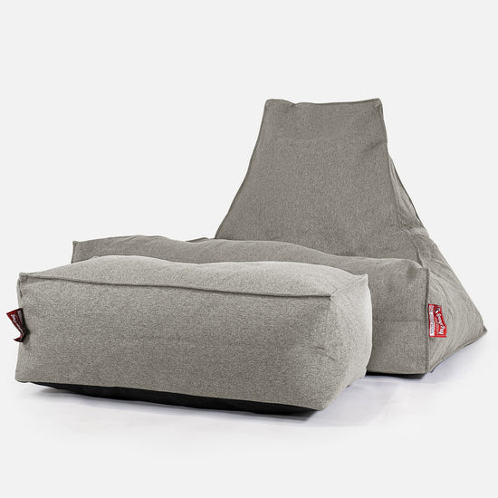 Lounger Beanbag - Interalli Wool Silver 02