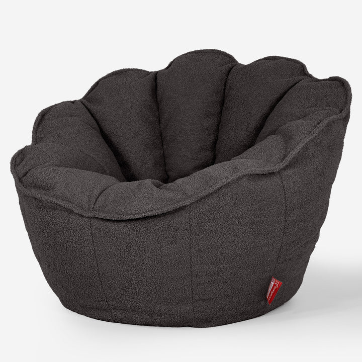 Natalia Sacco Bean Bag Chair - Boucle Graphite Grey 02