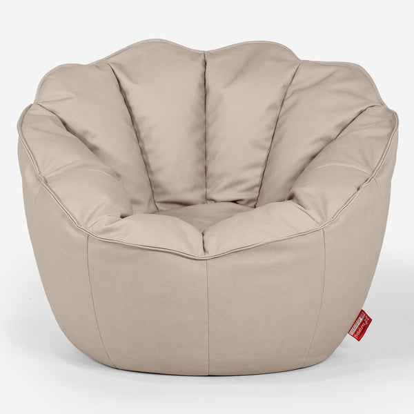 Natalia Sacco Bean Bag Chair - Vegan Leather Ivory 01