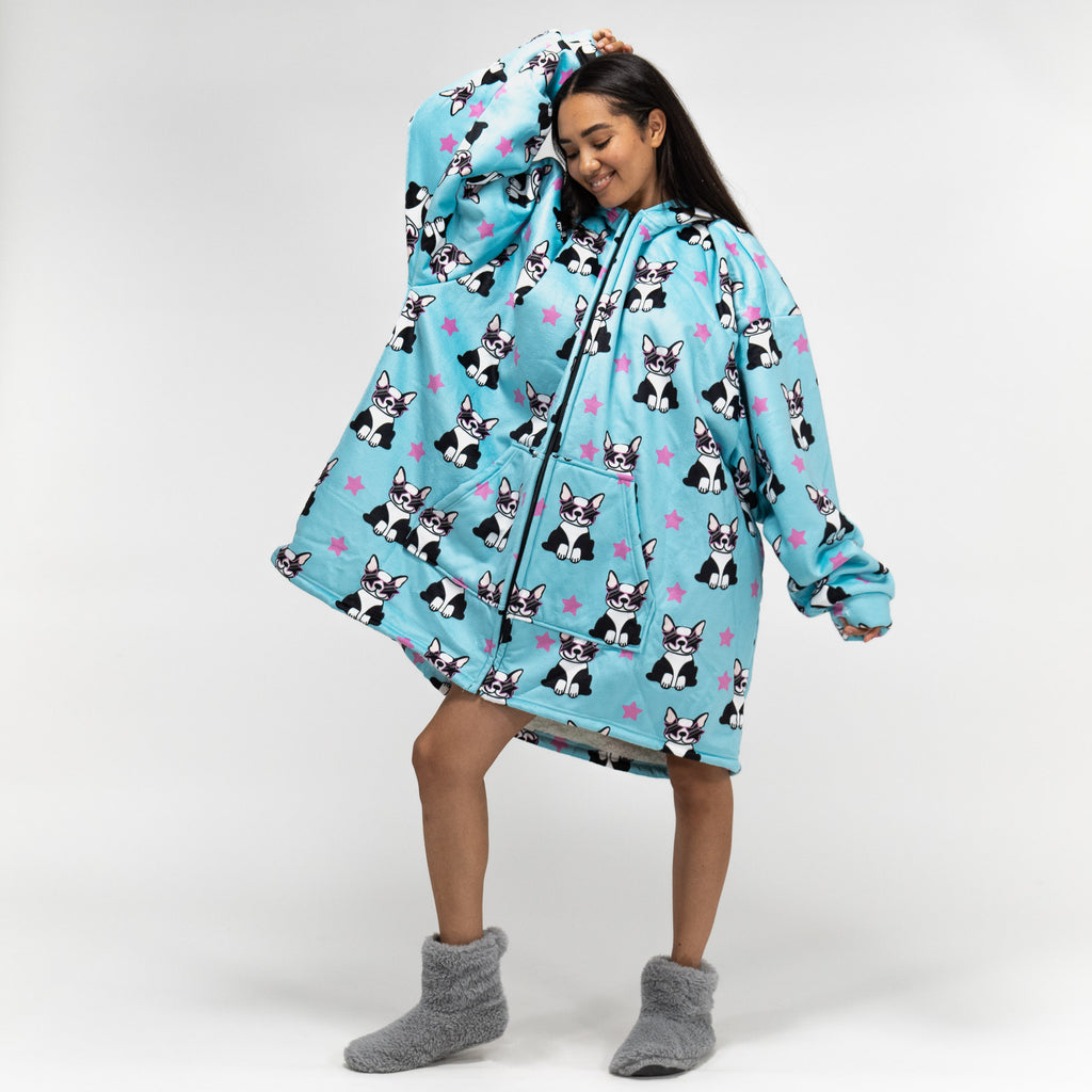 Lounge Pug Kids Oversized Hoodie Blanket, Oversized Sweatshirt for  Children, Minky Cream & Mink– Big Bertha Original UK