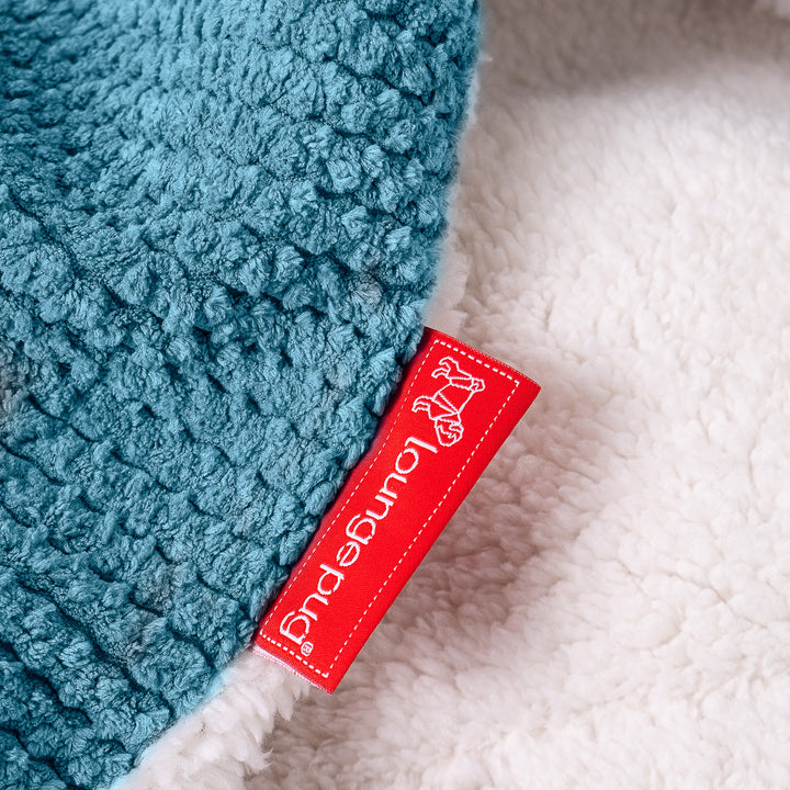 Sherpa Throw / Blanket - Pom Pom Aegean Blue 04