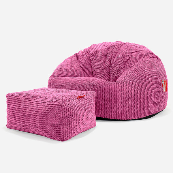 Classic Bean Bag Chair - Pom Pom Pink 01