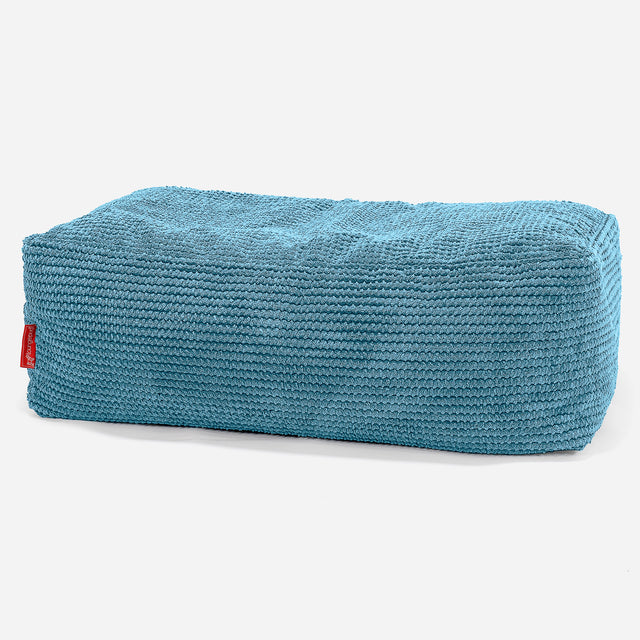 Large Footstool - Pom Pom Aegean Blue 01