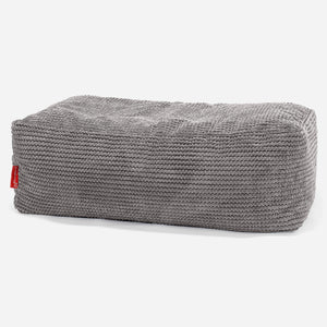 CloudSac 100 Memory Foam Footstool - Pom Pom Charcoal Grey