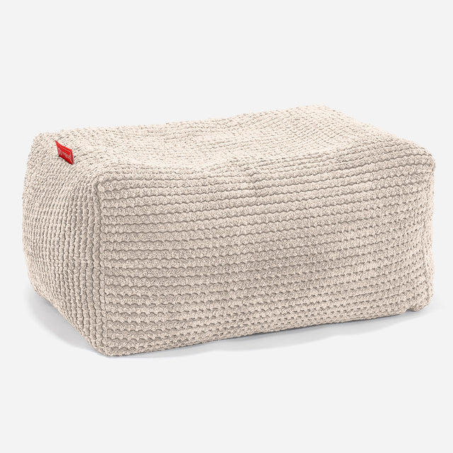 Small Footstool - Pom Pom Ivory 01