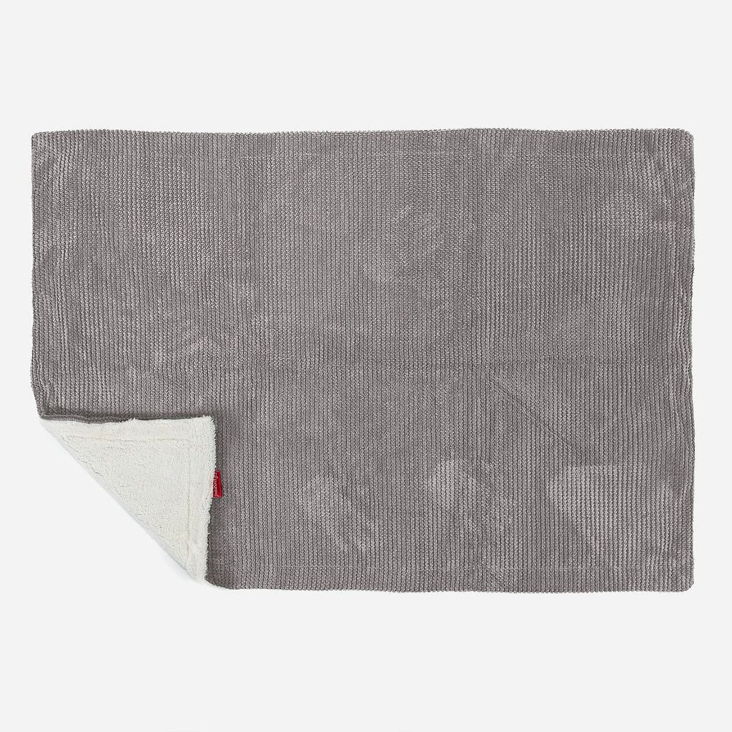 Sherpa Throw / Blanket - Pom Pom Charcoal Grey 03