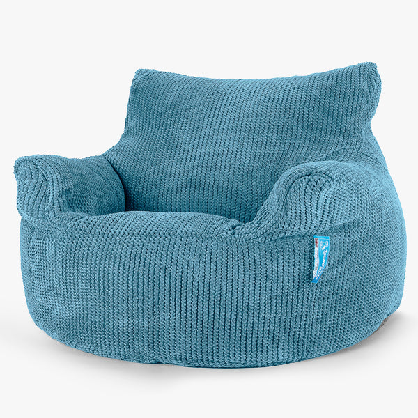 Children's Armchair 3-8 yr Bean Bag - Pom Pom Aegean Blue 01