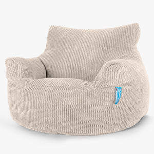 Children's Armchair Bean Bag 3-8 yr - Pom Pom Ivory