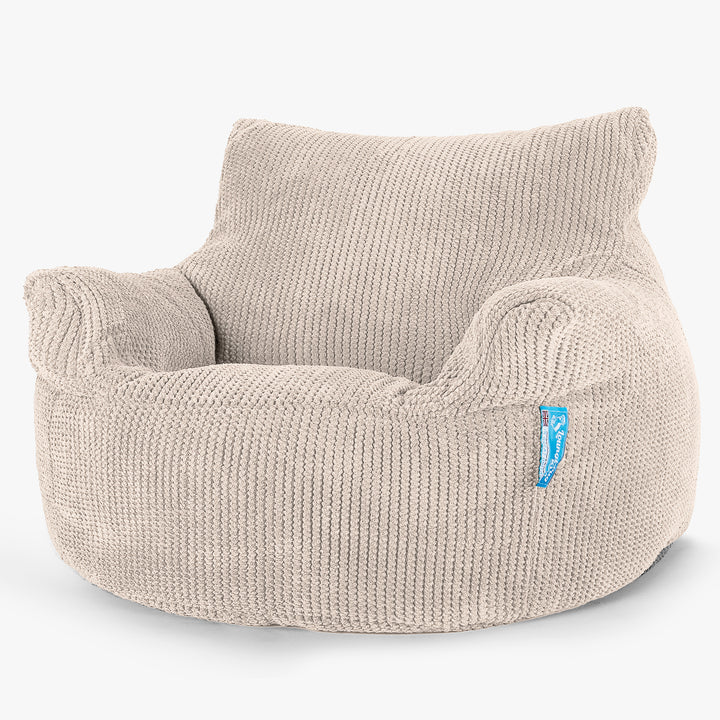 Children's Armchair 3-8 yr Bean Bag - Pom Pom Ivory 01