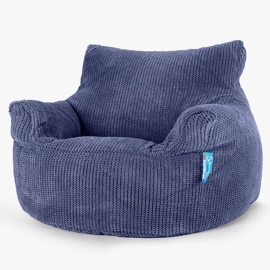 Children's Armchair 3-8 yr Bean Bag - Pom Pom Purple 01