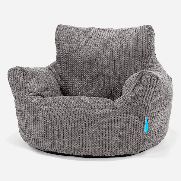 Toddlers' Armchair 1-3 yr Bean Bag - Pom Pom Charcoal Grey 01