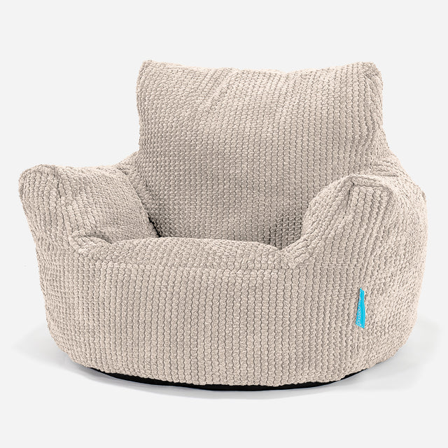 Kids Armchair Bean Bag for Toddlers 1-3 yr - Pom Pom Ivory 01