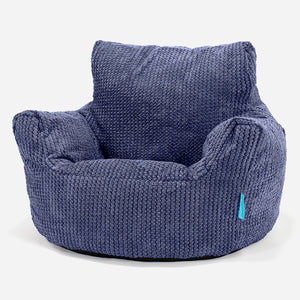 Kids Armchair Bean Bag for Toddlers 1-3 yr - Pom Pom Purple