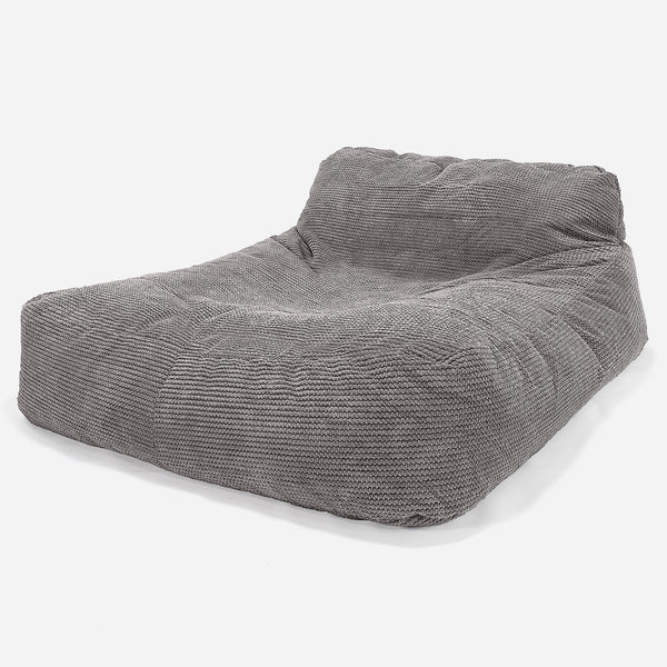 Double Day Bed Bean Bag - Pom Pom Charcoal Grey 01