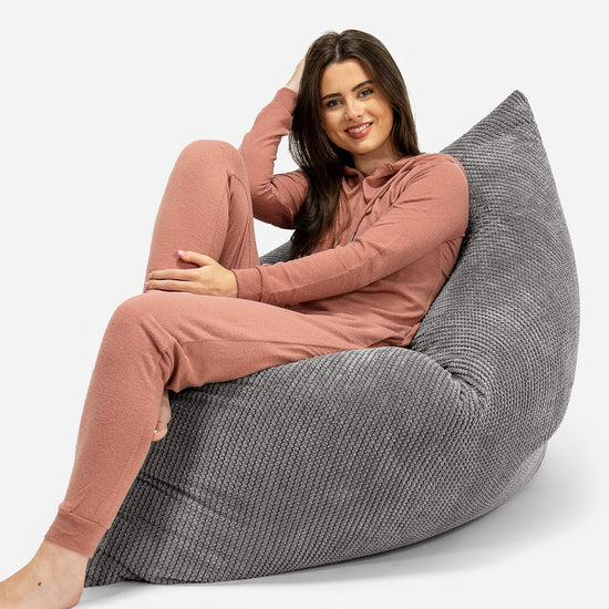 XL Pillow Beanbag - Pom Pom Charcoal Grey 04