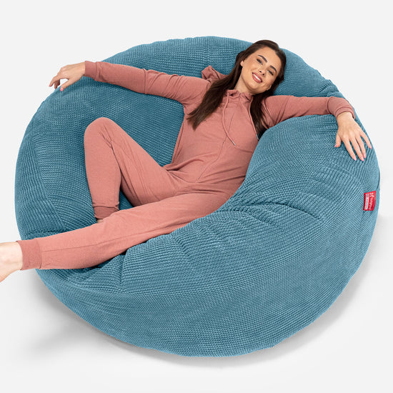 Mega Mammoth Bean Bag Sofa - Pom Pom Aegean Blue 01