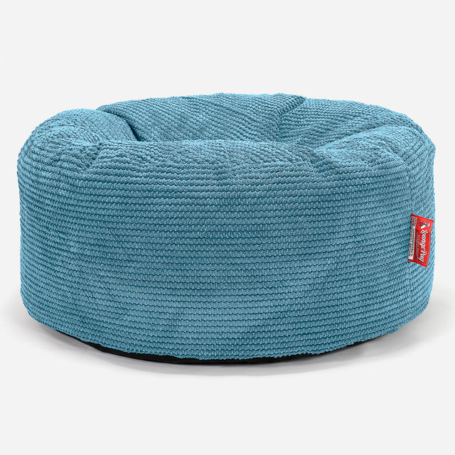 Large Round Pouffe - Pom Pom Aegean Blue 01