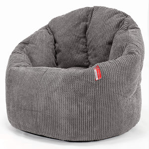 Cuddle Up Beanbag Chair - Pom Pom Charcoal Grey