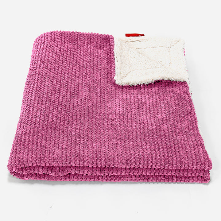 Sherpa Throw / Blanket - Pom Pom Pink 01