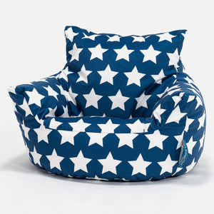 Kids Armchair Bean Bag for Toddlers 1-3 yr - Print Blue Star