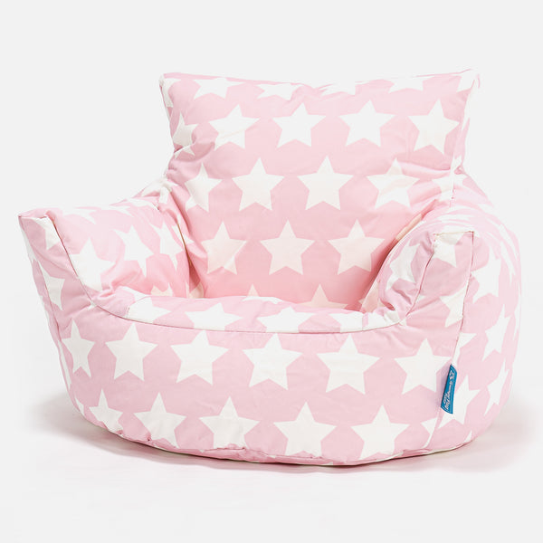 Toddlers' Armchair 1-3 yr Bean Bag - Print Pink Star 01