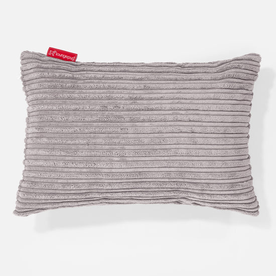 Rectangular Scatter Cushion Cover 35 x 50cm - Cord Aluminium Silver 01