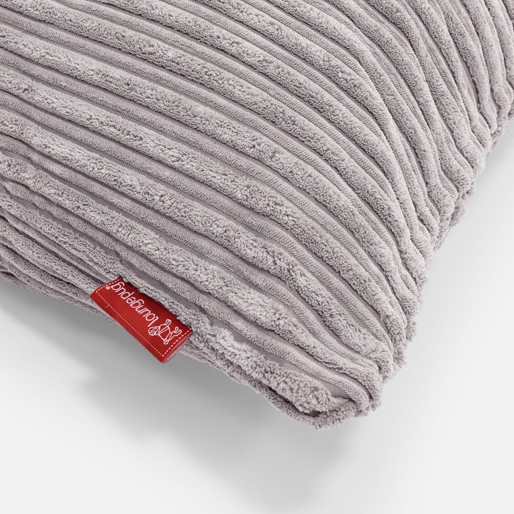 Rectangular Scatter Cushion Cover 35 x 50cm - Cord Aluminium Silver 02