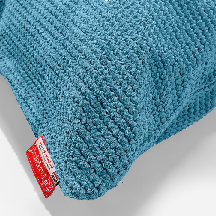 Rectangular Scatter Cushion 35 x 50cm - Pom Pom Aegean Blue 02