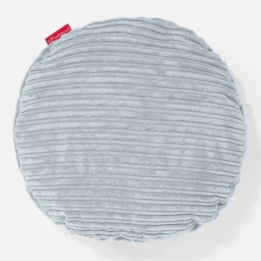 Round Scatter Cushion 50cm - Cord Baby Blue 01