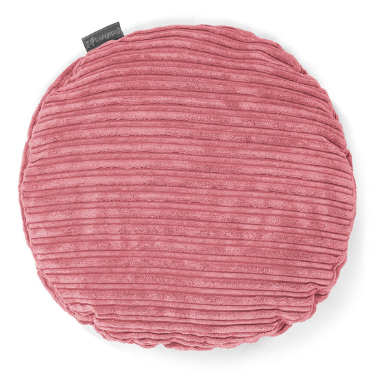 Round Scatter Cushion 50cm - Cord Coral Pink 01