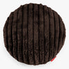 Round Scatter Cushion Cover 50cm - Ultra Plush Cord Sable 01