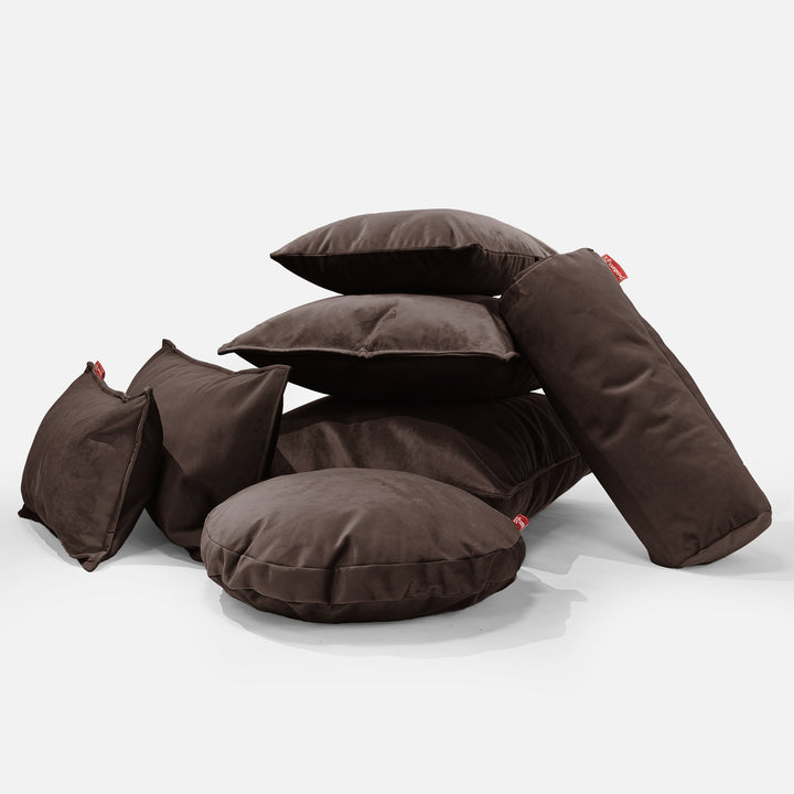 Round Scatter Cushion 50cm - Velvet Espresso 03