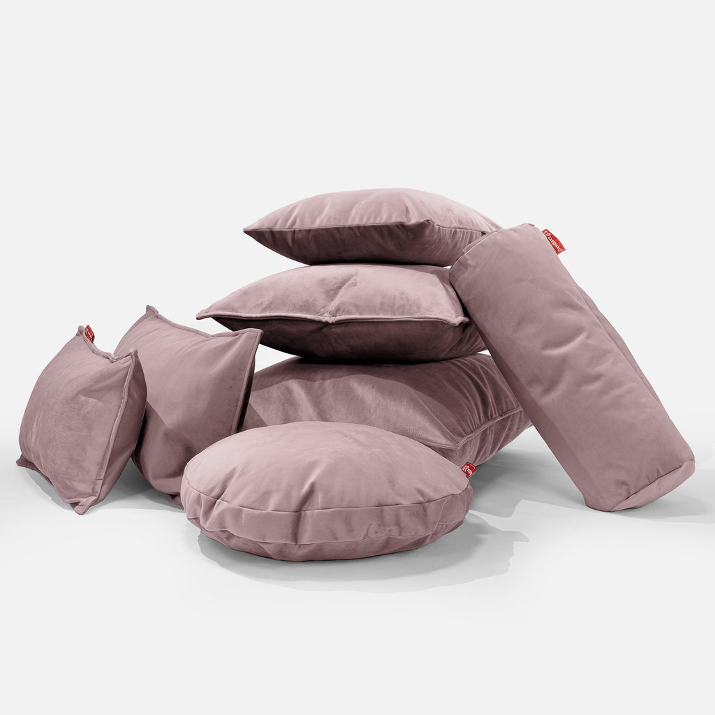 Round Scatter Cushion 50cm - Velvet Rose Pink 03