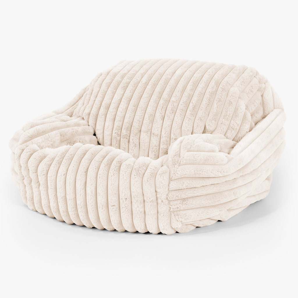 Sabine Bean Bag Armchair - Ultra Plush Cord Cream 02