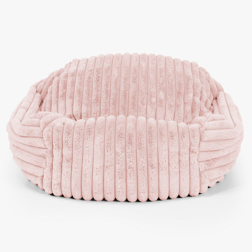 Sabine Bean Bag Armchair - Ultra Plush Cord Dusty Pink 01