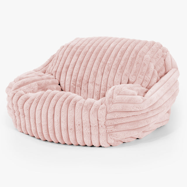 Sabine Bean Bag Armchair - Ultra Plush Cord Dusty Pink 02