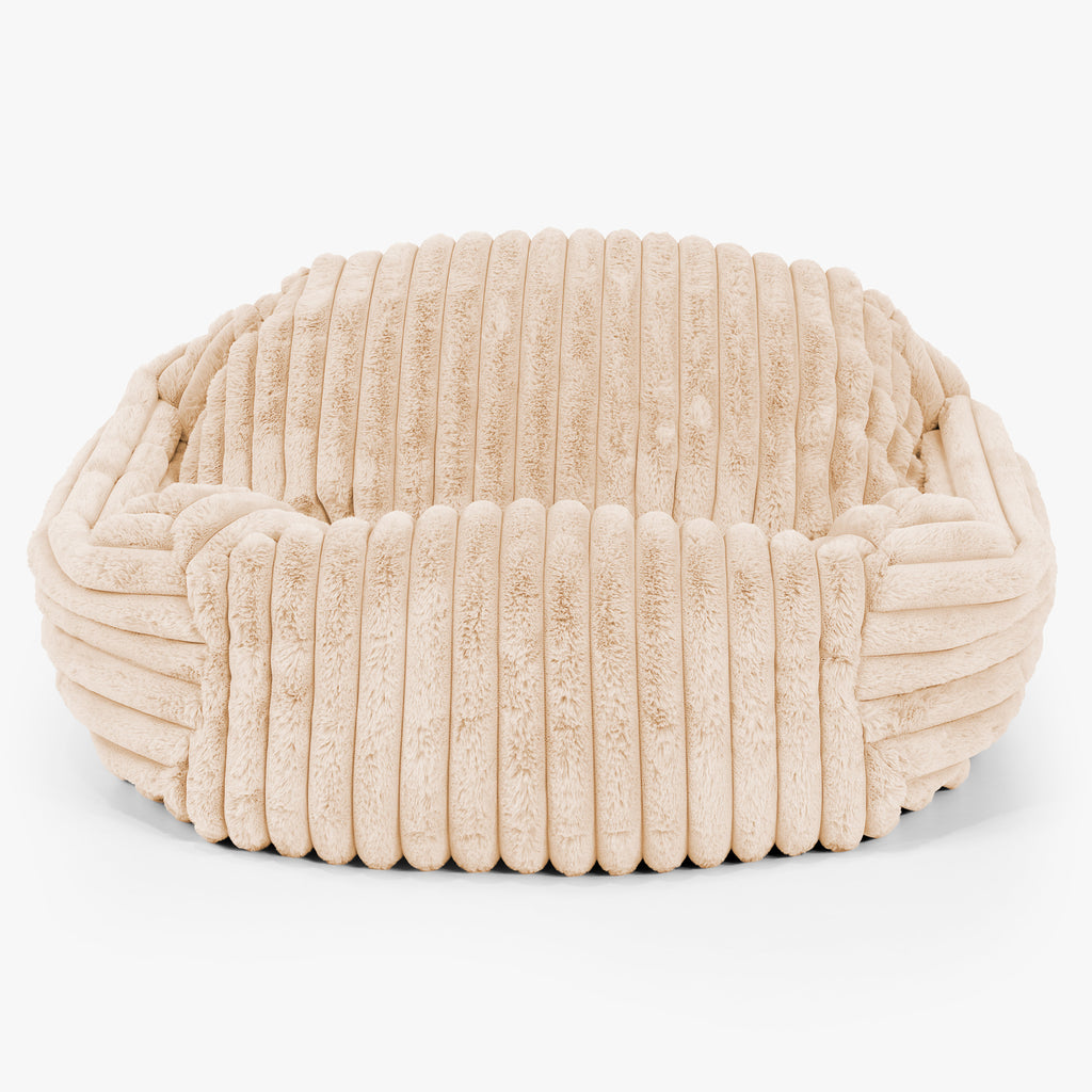 Sabine Bean Bag Armchair - Ultra Plush Cord Peach 01