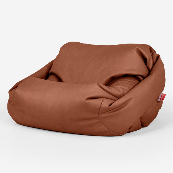 Sabine Bean Bag Armchair - Vegan Leather Chestnut 01