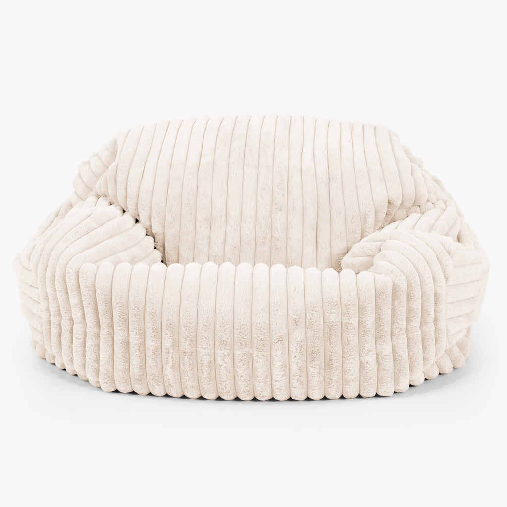 Sabine Bean Bag Sofa - Ultra Plush Cord Cream 01