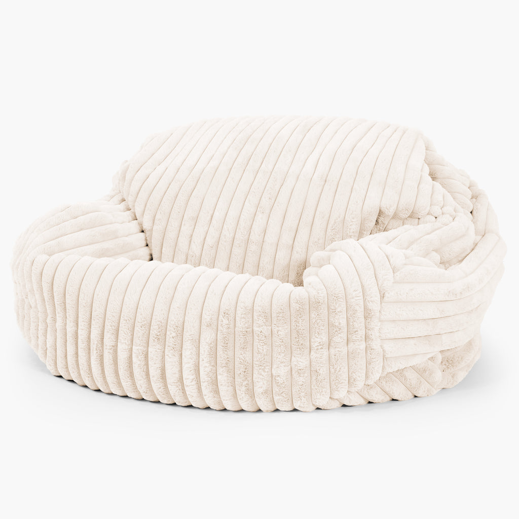 Sabine Bean Bag Sofa - Ultra Plush Cord Cream 02