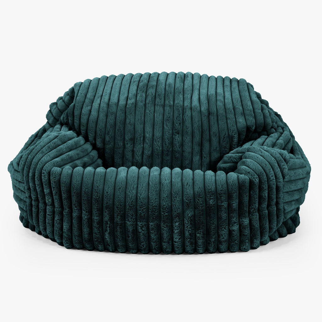 Sabine Bean Bag Sofa - Ultra Plush Cord Teal 01