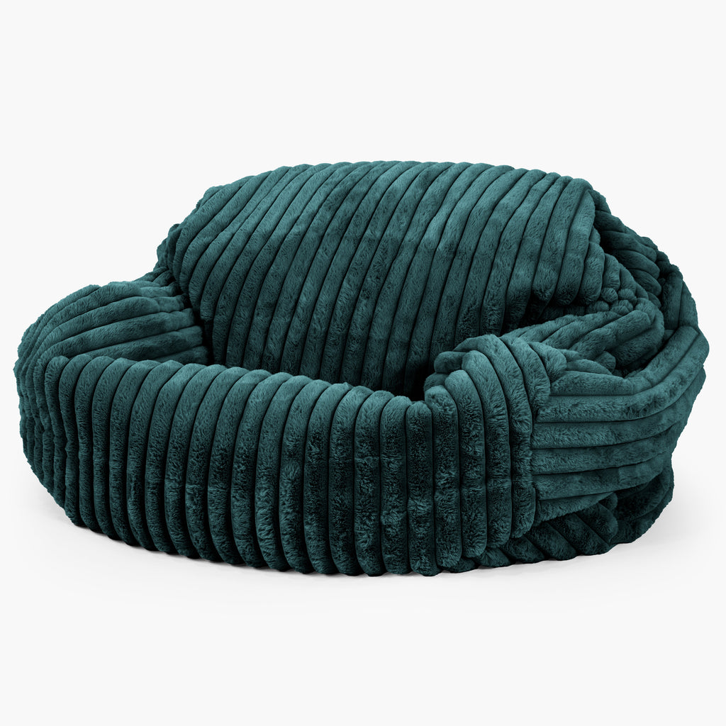 Sabine Bean Bag Sofa - Ultra Plush Cord Teal 02