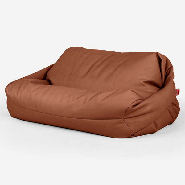 Sabine Bean Bag Sofa - Vegan Leather Chestnut 01