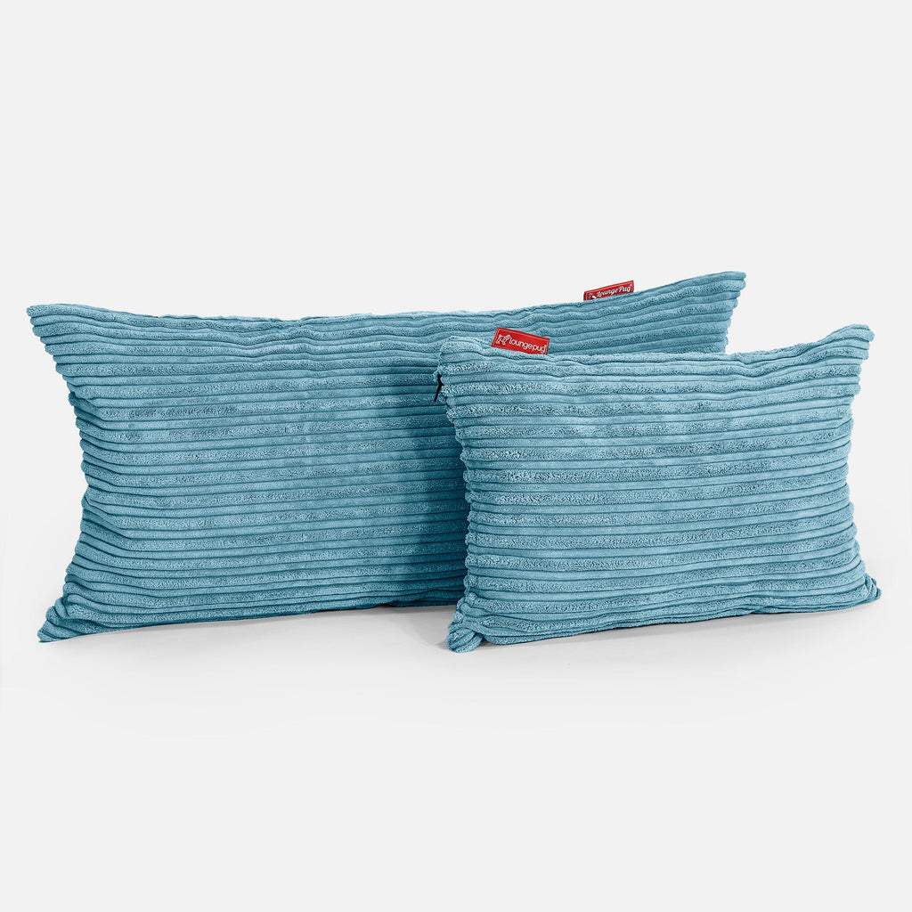 Rectangular Scatter Cushion 35 x 50cm - Cord Aegean Blue 03