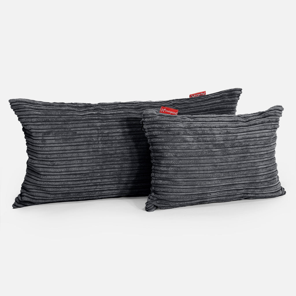 Rectangular Scatter Cushion 35 x 50cm - Cord Black 03