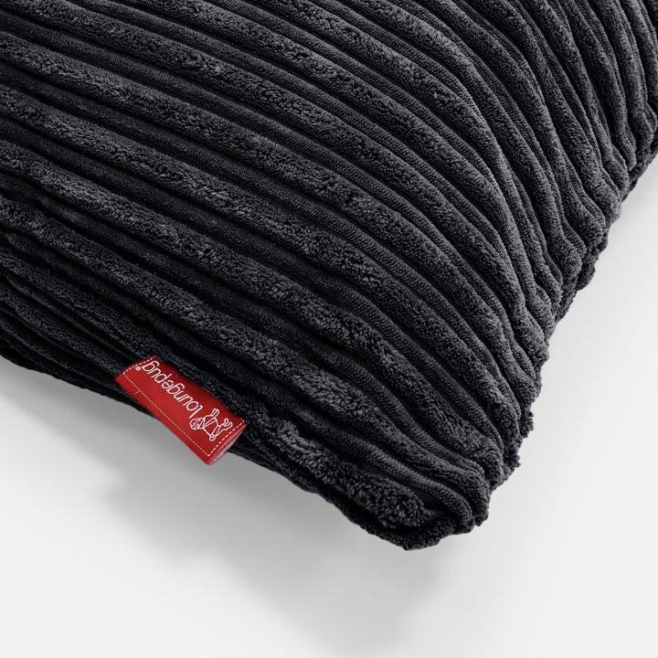 Rectangular Scatter Cushion 35 x 50cm - Cord Black 02