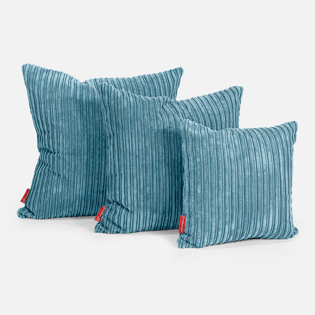 Scatter Cushion 47 x 47cm - Cord Aegean Blue 02