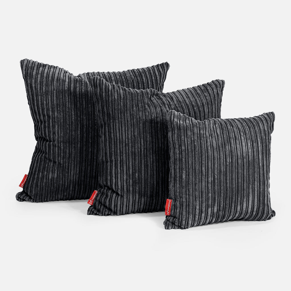 Scatter Cushion 47 x 47cm - Cord Black 02