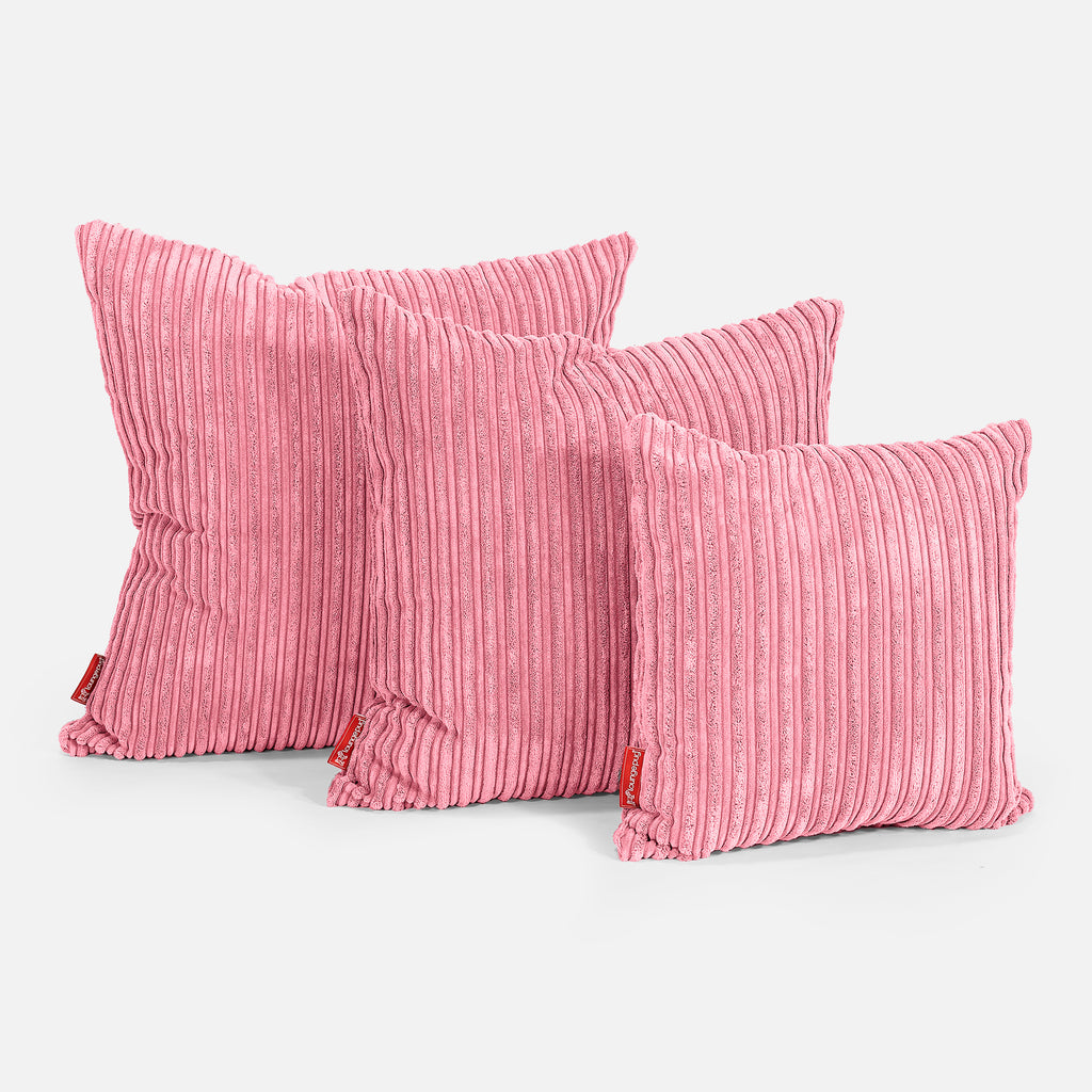 Scatter Cushion 47 x 47cm - Cord Coral Pink 02